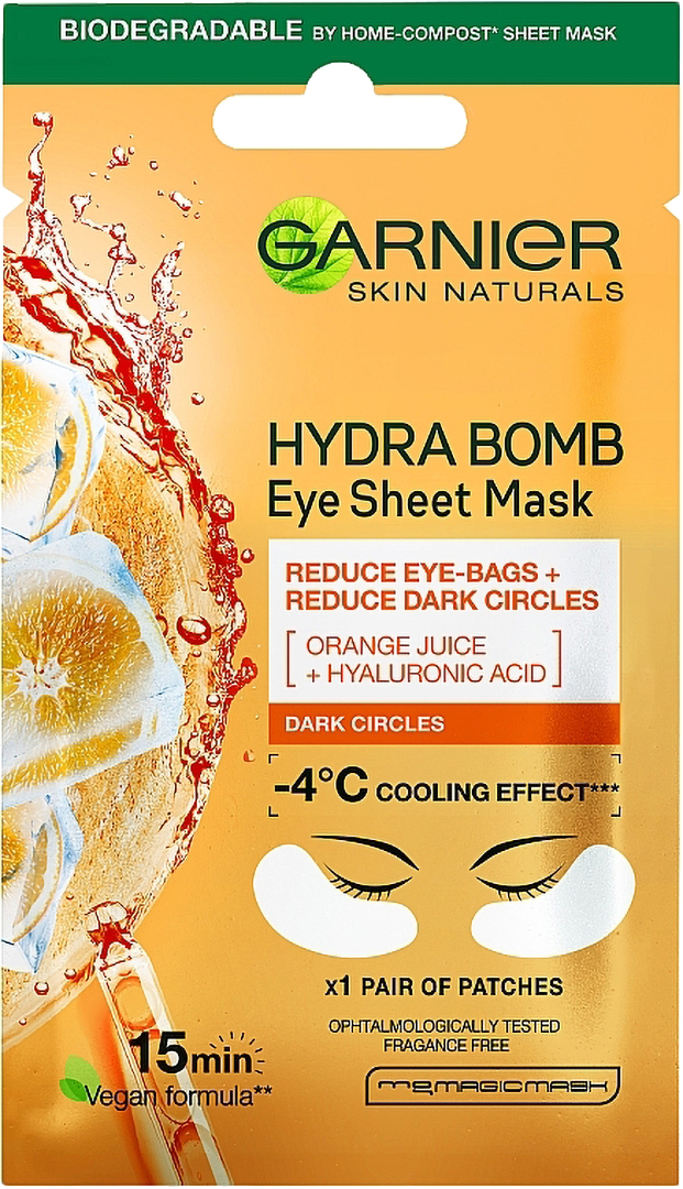 Фото - Патчі для шкіри навколо очей Garnier зменшення кіл під очима (3600542154840)