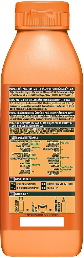Фото - Шампунь жіночий Garnier Fructis Папайя Відновлення для пошкодженого волосся 350 мл (3600542290074)
