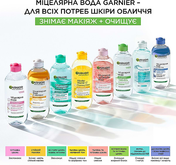 Фото - Міцелярна вода Garnier Skin Naturals Bio 400 мл (3600542098021)