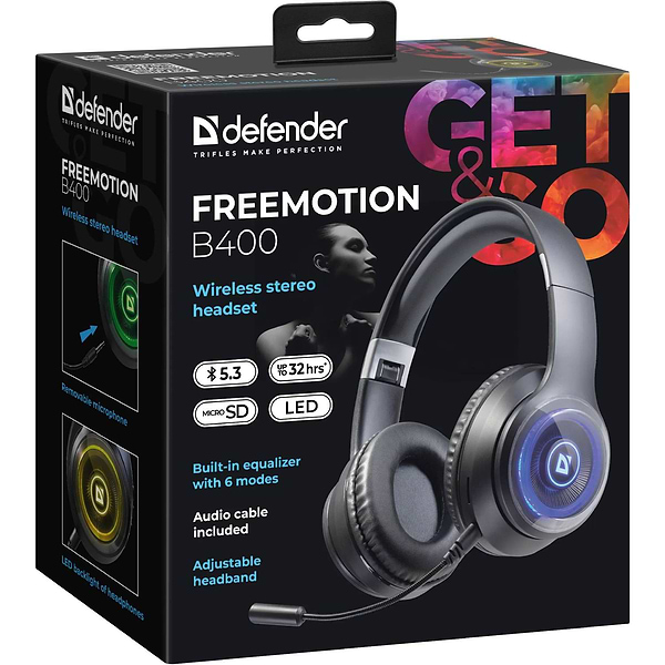 Фото - Уценка - Гарнитура беспроводная игровая Defender FreeMotion B400 Black (63400)