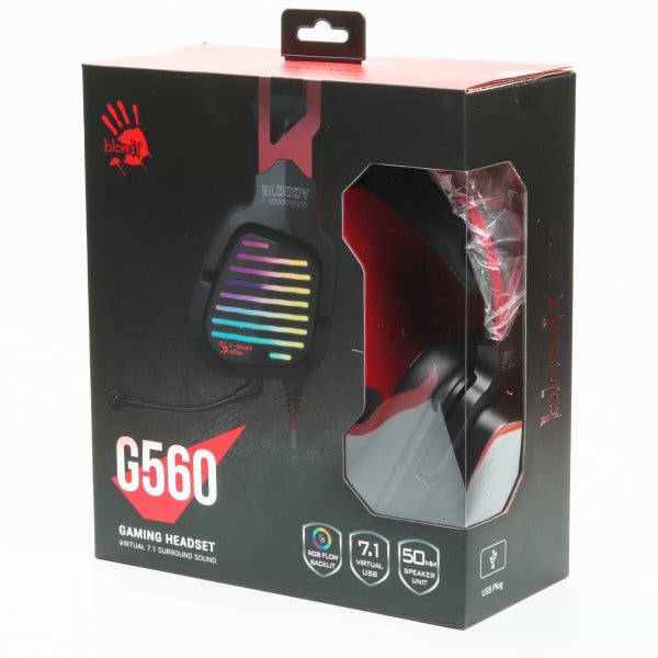 Фото - Гарнітура дротова ігрова Bloody G560 Sports Red