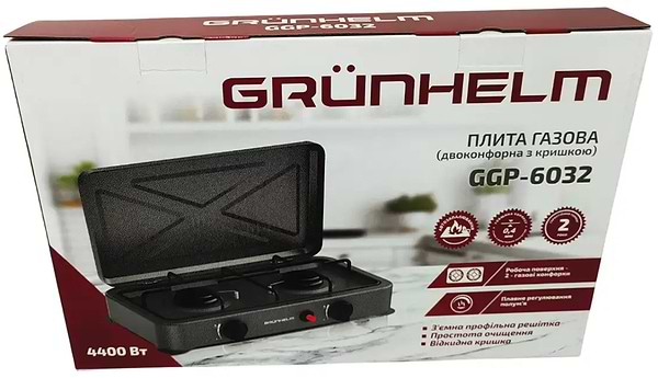 Фото - Уцінка - Плита газова настільна Grunhelm GGP-6032