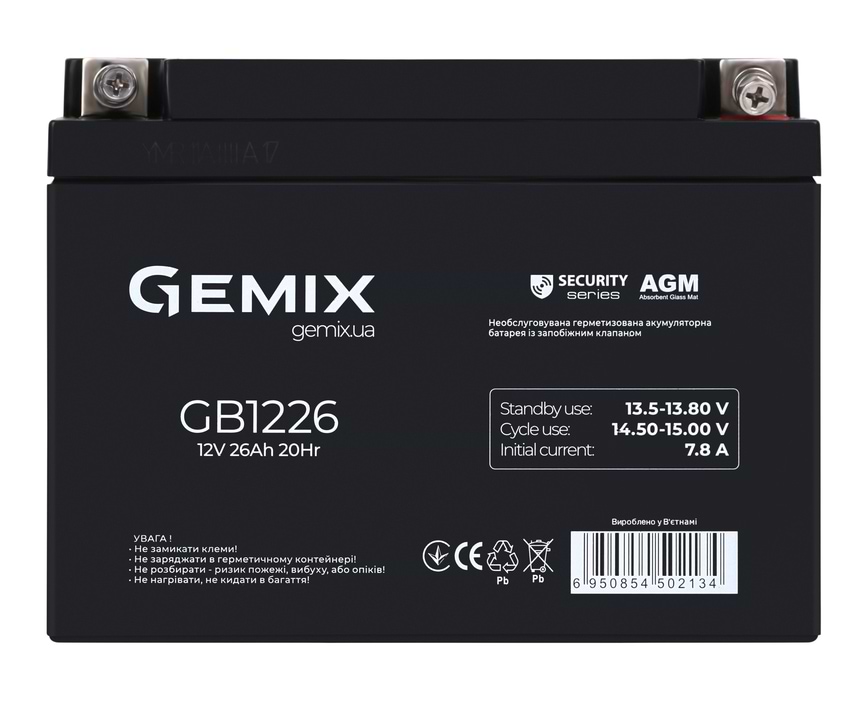 Аккумулятор для ИБП Gemix GB1226
