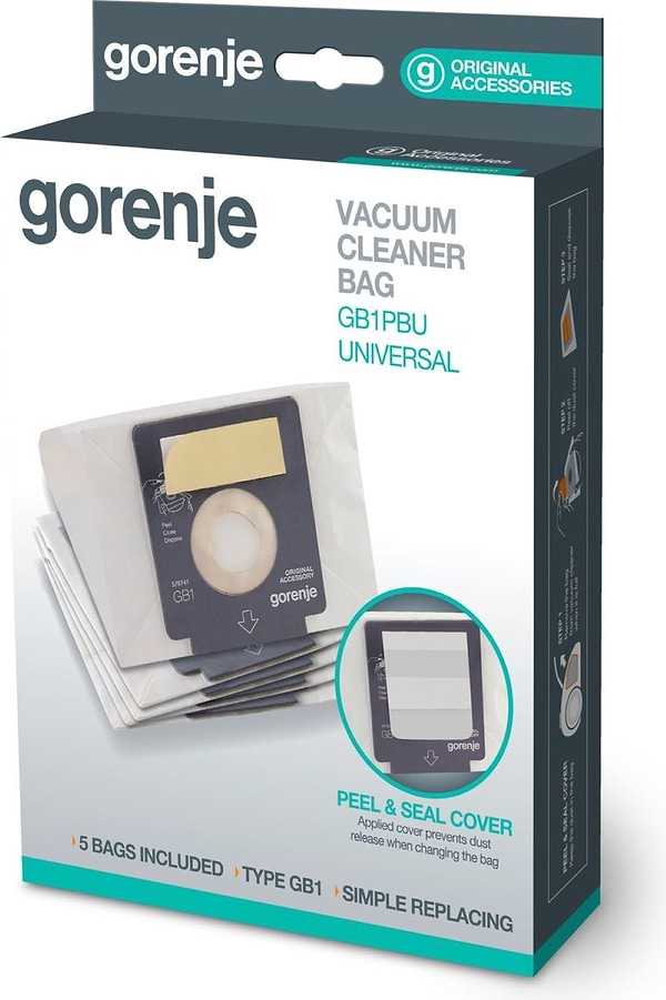 Фото - Набір мішків + фільтр для пилососу Gorenje GB1PBU 5 шт.