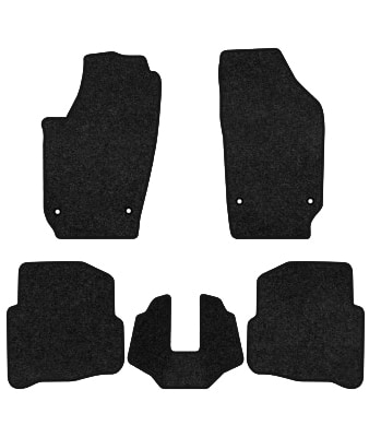 Коврики ворсовые в салон авто EVAtech Premium для Volkswagen Polo (IV) 3-doors 2001-2009 4 поколение Htb EU черный кант (VW12025CGB5TL4VPB)