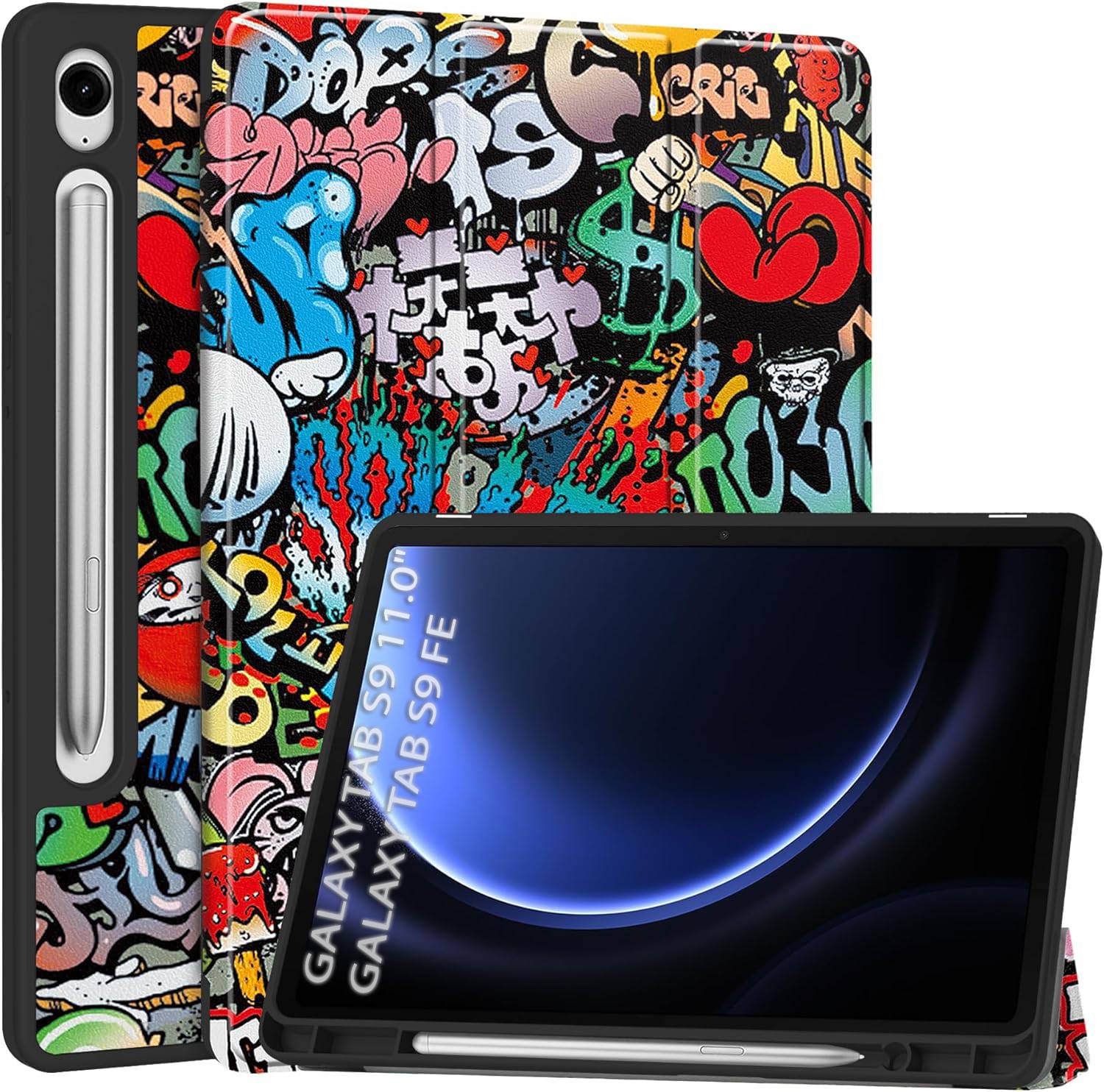 Чохол для планшета BeCover Flexible TPU Mate for Samsung Galaxy Tab S9 (SM-X710/SM-X716)/S9 FE (SM-X510/SM-X516B) 11.0" Graffiti (712534) - Фото 1