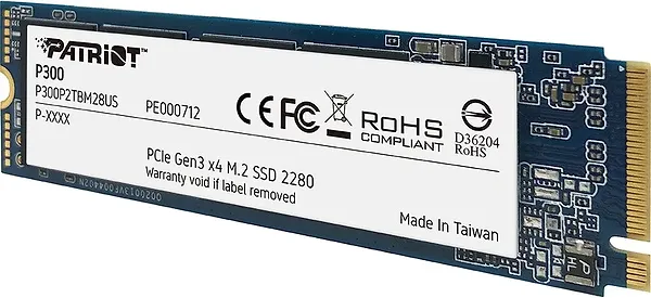 Фото - Уцінка - SSD-накопичувач внутрішній Patriot P300 512GB M.2 2280 PCIe NVMe 3.0 x4 TLC (P300P512GM28)