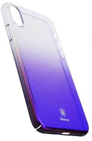 Чехол для смартфона Baseus Simple Series for iPhone X (GC01) Transparent Blue (XK-BS-IFT-IPX-TPUB)