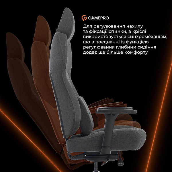 Фото - Крісло для геймерів GamePro GC760DG Dark Grey
