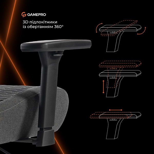 Фото - Крісло для геймерів GamePro GC760DG Dark Grey