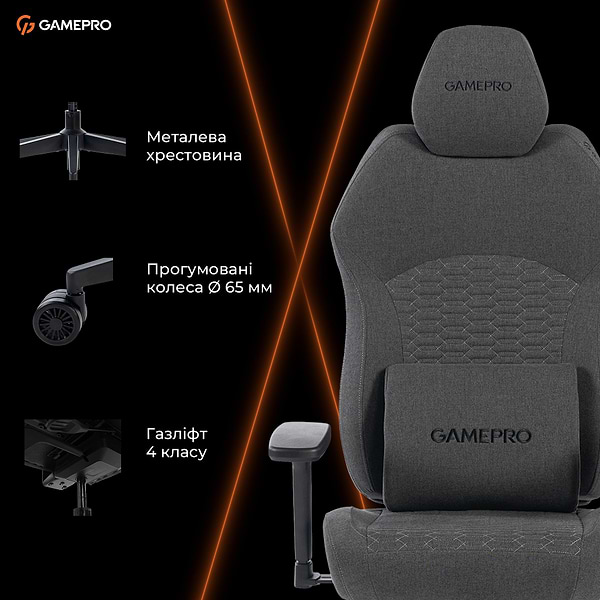 Фото - Крісло для геймерів GamePro GC760DG Dark Grey