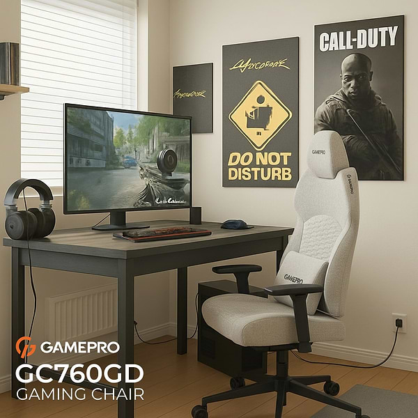 Фото - Крісло для геймерів GamePro GC760LG Light Grey