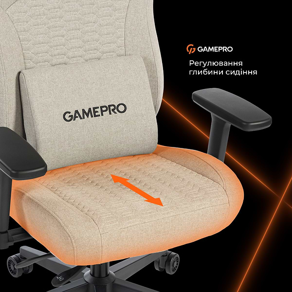 Фото - Крісло для геймерів GamePro GC760LG Light Grey