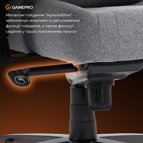 Фото - Крісло для геймерів GamePro GC775G Grey