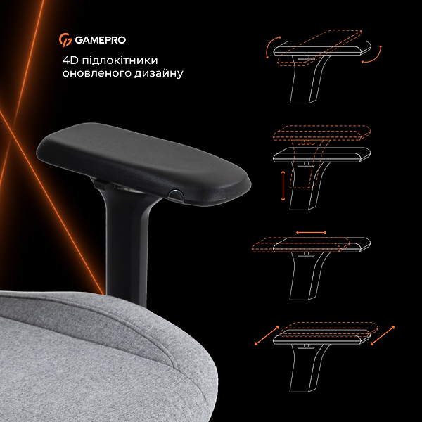 Фото - Крісло для геймерів GamePro GC925G Grey
