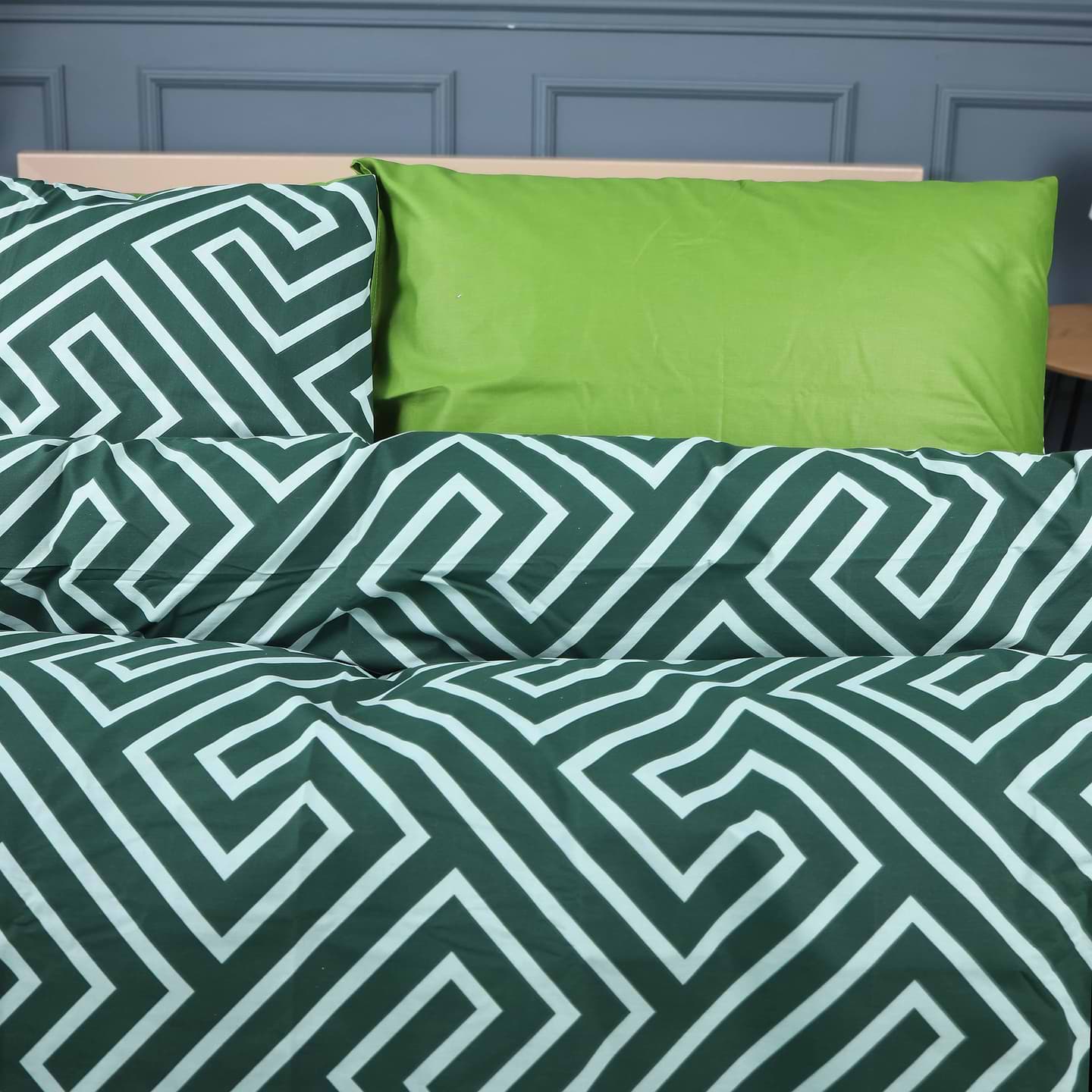 Комплект постельного белья MirSon King Size 220х240 см 17-0632 Diamond Emerald Бязь (2200008466091)