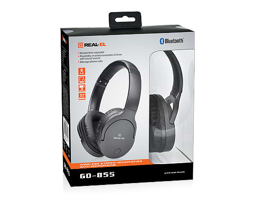 Фото - Наушники полноразмерные беспроводные REAL-EL GD-855 Black