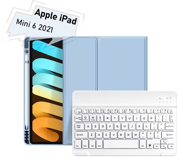 Фото - Чохол-клавіатура для планшета BeCover for Apple iPad Mini 6 2021 Light Blue (712989)