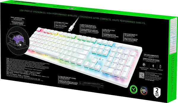 Фото - Клавіатура бездротова ігрова Razer DeathStalker V2 Pro Purple Switch White (RZ03-04363500-R3M1)