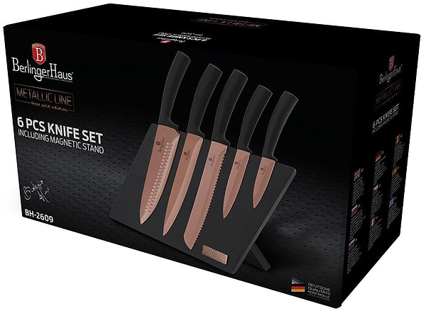 Фото - Набір ножів BerlingerHaus Metallic Line Rose Gold Edition 6 пр. (BH-2609)
