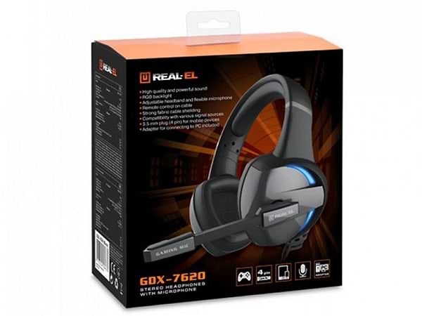 Фото - Гарнитура проводная игровая REAL-EL GDX-7620 Black