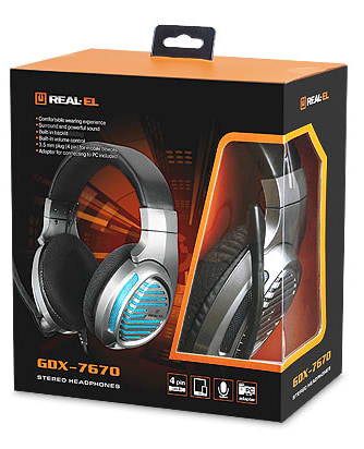 Фото - Гарнітура дротова ігрова REAL-EL GDX-7670 Gun Metal