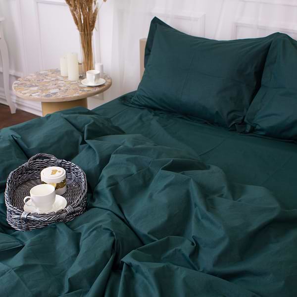 Фото - Комплект постільної білизни MirSon Poplin Line 091 Emerald 2 x 160 x 220 см (2200006279587)