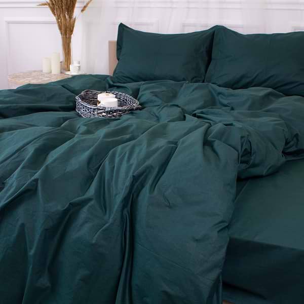 Фото - Комплект постільної білизни MirSon Poplin Line 091 Emerald 2 x 160 x 220 см (2200006279587)