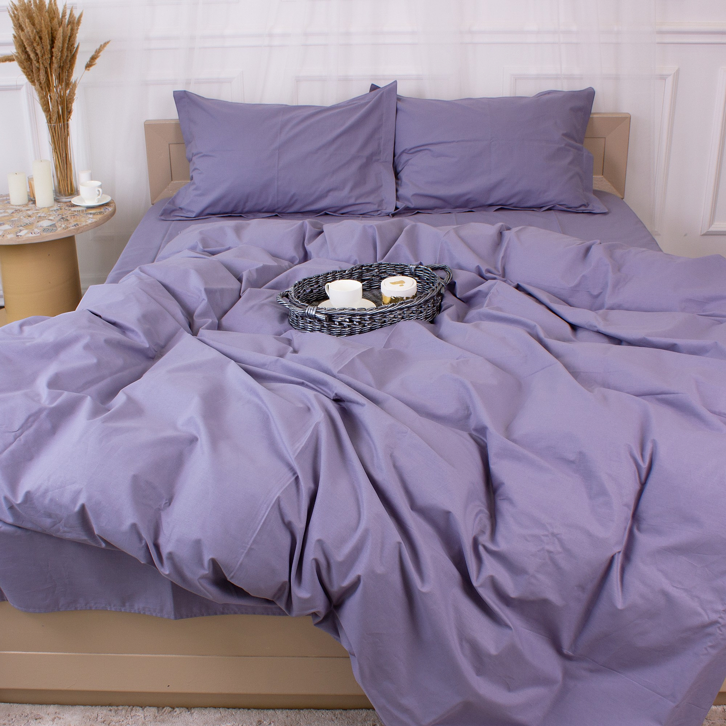 Комплект постільної білизни MirSon Poplin Line 056 Smoky 200 x 220 см (2200006279051)