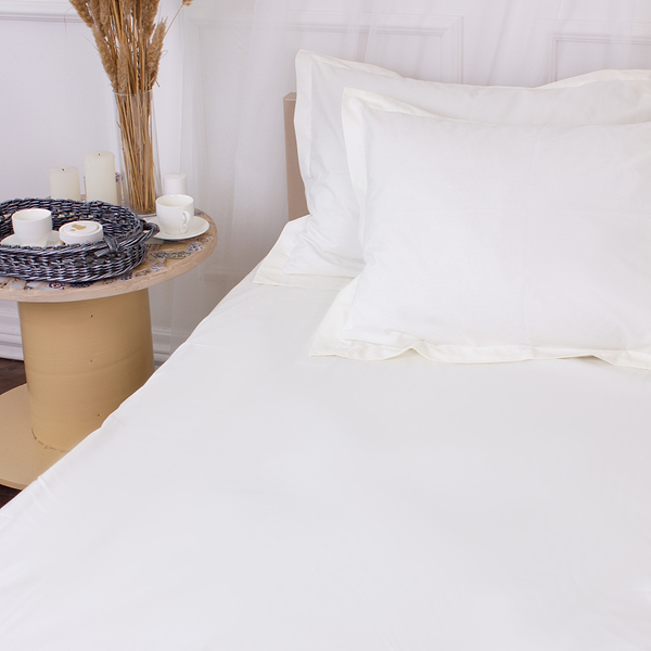 Фото - Комплект постельного белья MirSon Poplin Line 002 Milky White 160 x 220 см (2200006277781)