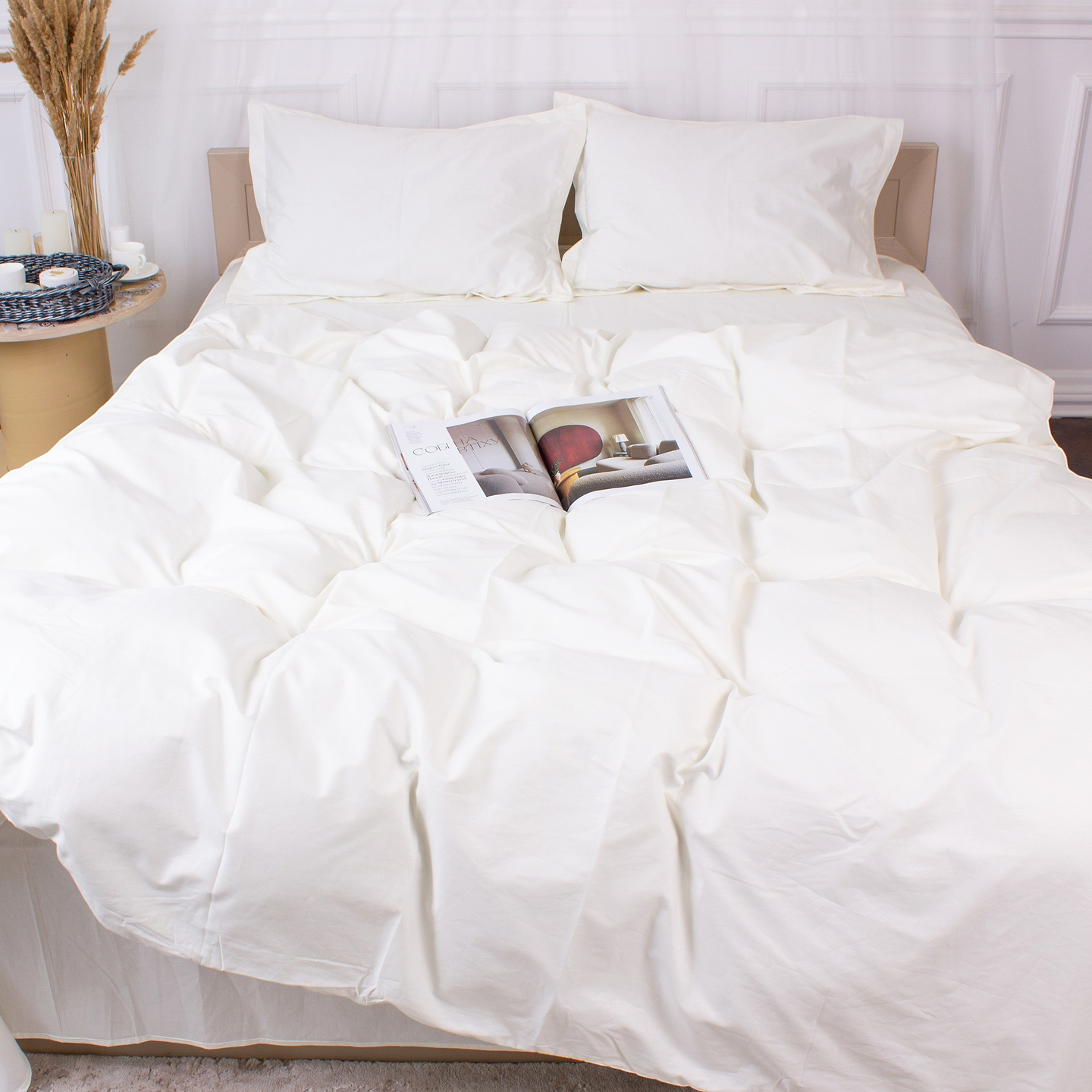 Комплект постельного белья MirSon Poplin Line 002 Milky White 143 x 210 см (2200006277774)