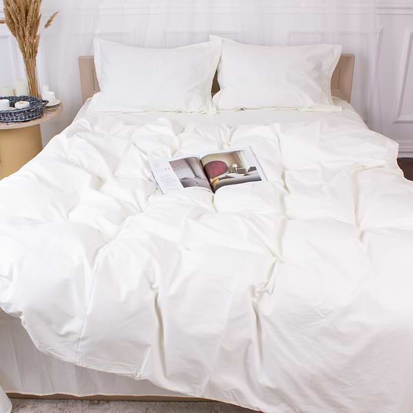 Фото - Комплект постельного белья MirSon Poplin Line 002 Milky White 160 x 220 см (2200006277781)