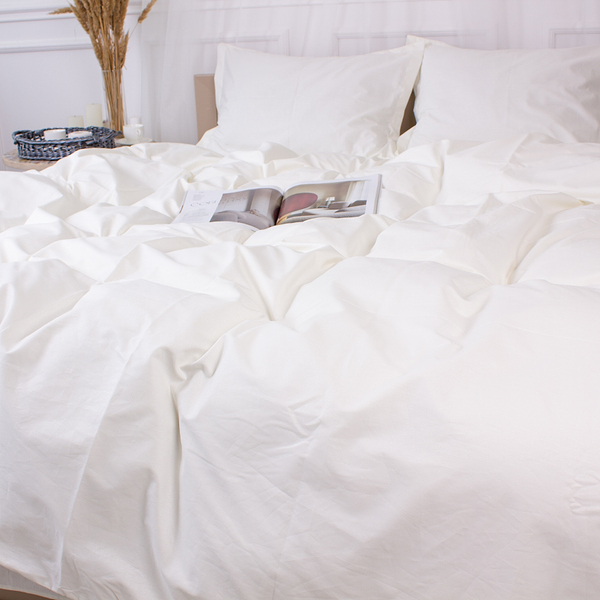 Фото - Комплект постельного белья MirSon Poplin Line 002 Milky White 160 x 220 см (2200006277781)