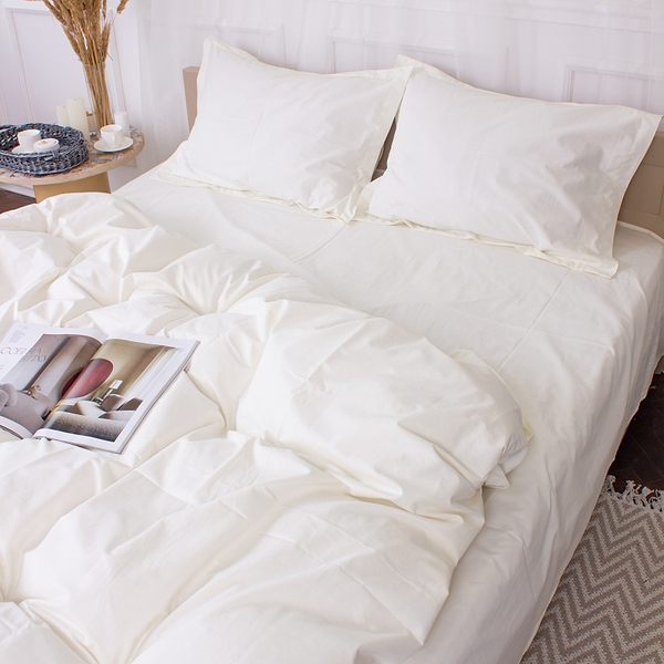 Фото - Комплект постельного белья MirSon Poplin Line 002 Milky White 160 x 220 см (2200006277781)