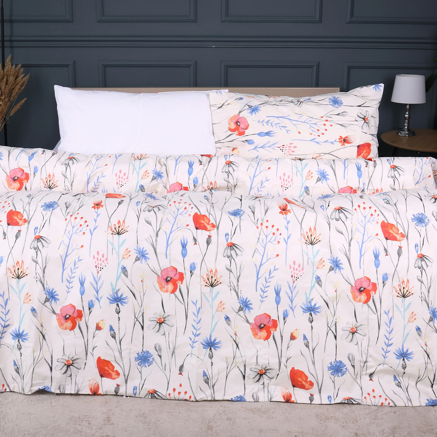 Комплект постільної білизни MirSon 143х210 см 17-0814 Poppies Ranforce Elite (2200011496191)