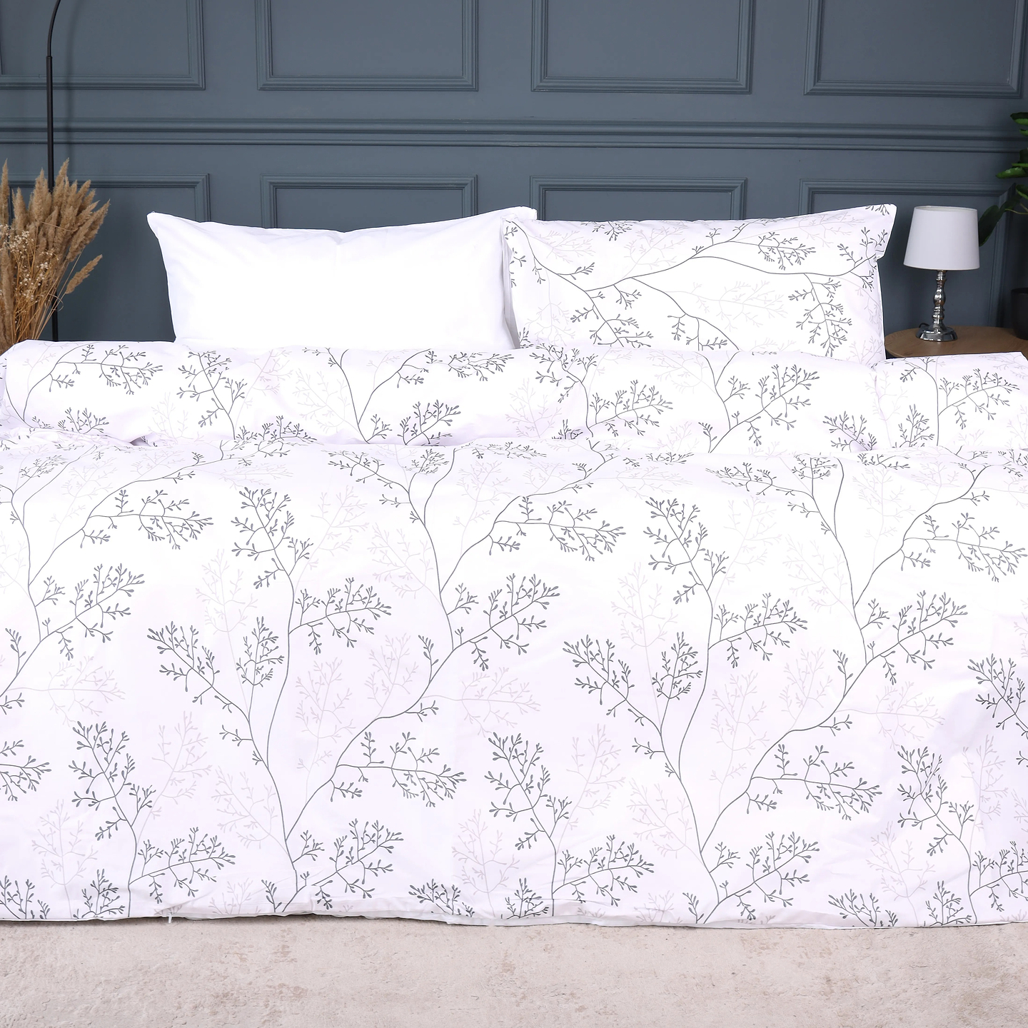 Комплект постільної білизни MirSon 143х210 см 17-0812 Twigs of Spring Ranforce Elite (2200011495194)