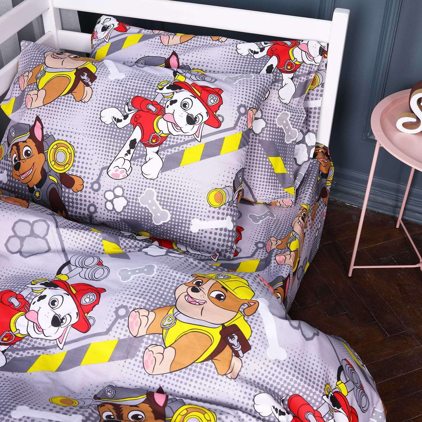 Наволочка MirSon 17-0781 Paw Patrol gray Бязь 70х70 см (2200011259093)