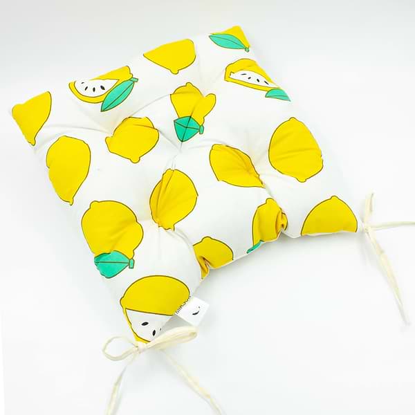 Фото - Подушка для стільця MirSon Бязь Принт 17-0531 Striped Lemon 40х50 см (2200006276883)
