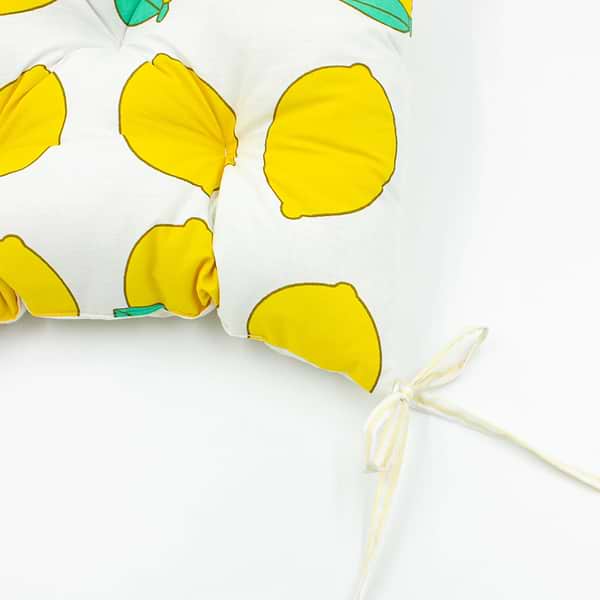 Фото - Подушка для стільця MirSon Бязь Принт 17-0531 Striped Lemon 40х50 см (2200006276883)