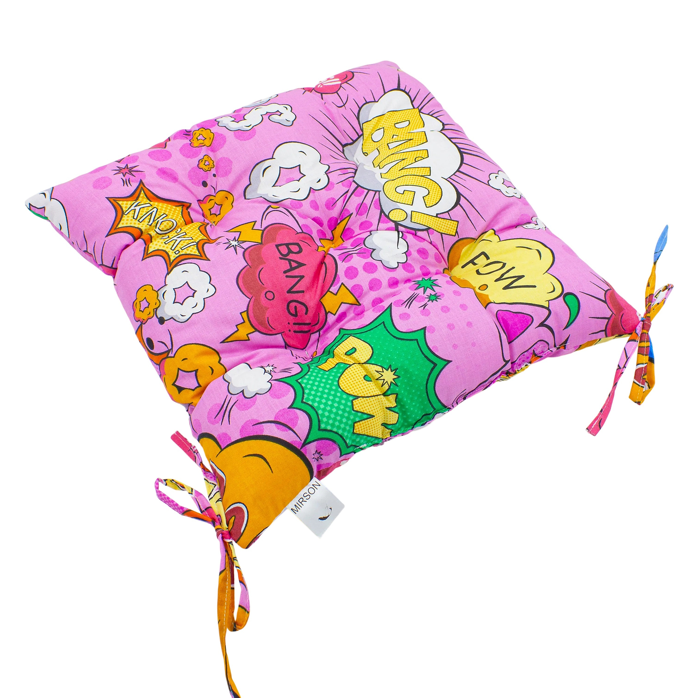 Подушка для стільця MirSon Бязь 17-0512 Bombs pink (2200006185581)