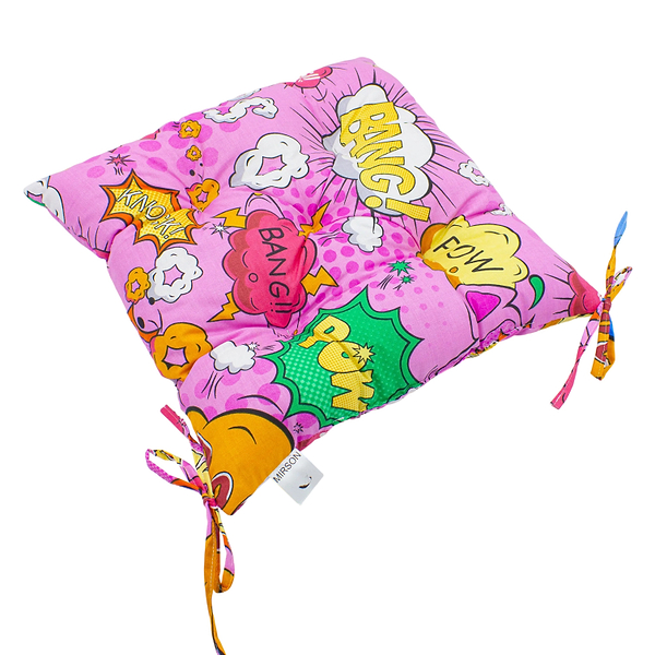 Фото - Подушка для стільця MirSon Бязь 17-0512 Bombs pink (2200006185581)