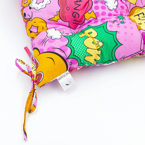 Фото - Подушка для стільця MirSon Бязь 17-0512 Bombs pink (2200006185581)