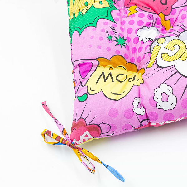 Фото - Подушка для стільця MirSon Бязь 17-0512 Bombs pink (2200006185581)