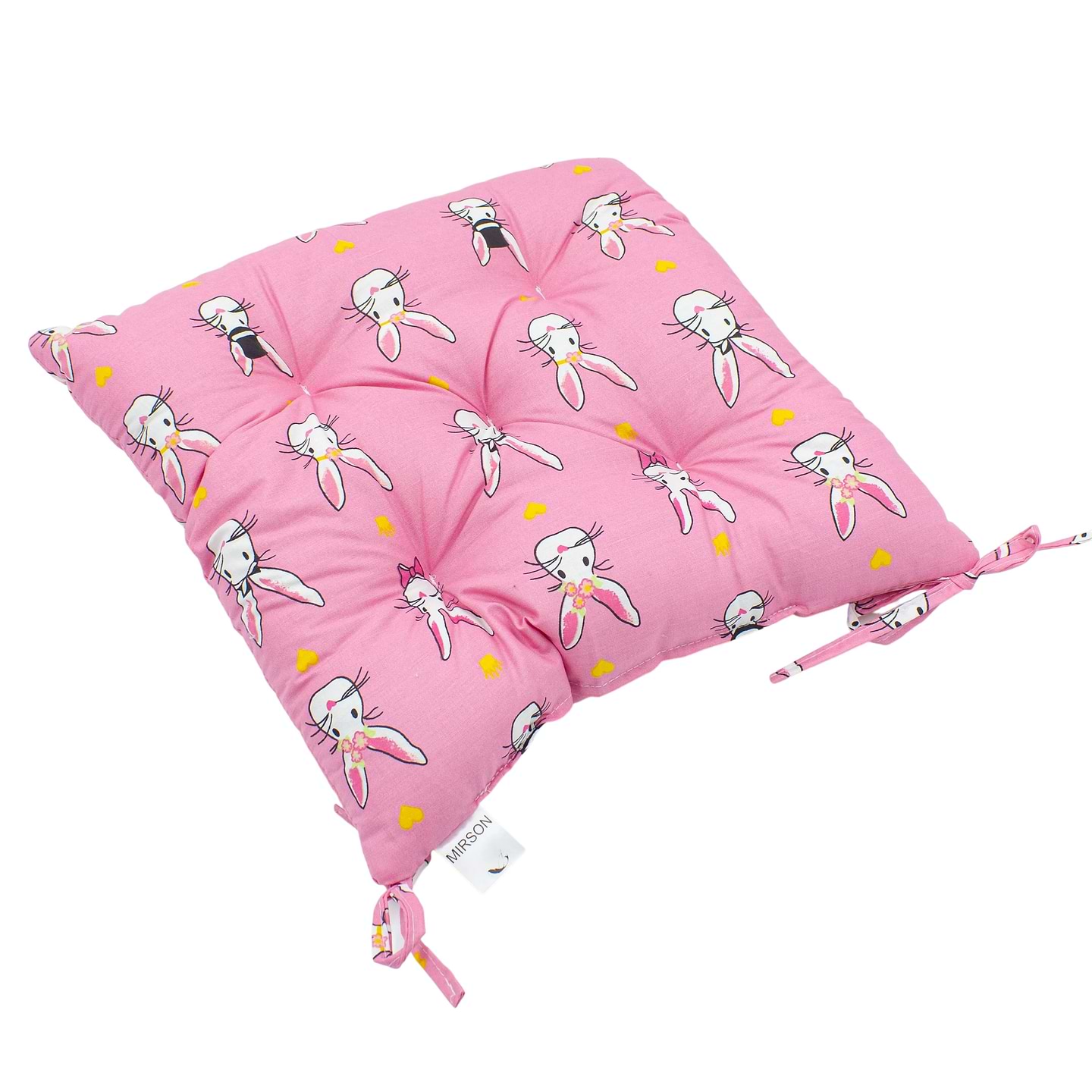 Подушка для стільця MirSon Бязь 17-0528 Bunnies pink (2200006185574)