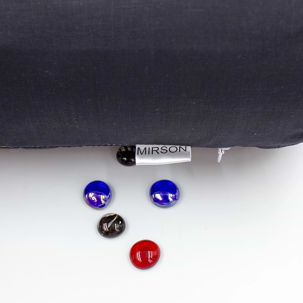 Фото - Подушка валик MirSon №8518 Naturale Line 16-9000 Black Stone 50% Memory 60х20 см (2200006342397)