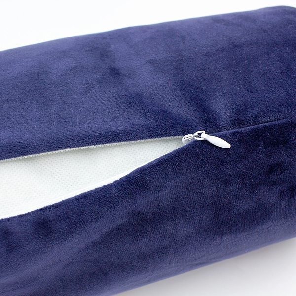 Фото - Подушка валик MirSon №8525 Velvet Line 28-0006 Navy blue 50% Memory 70х16 см (2200006342823)