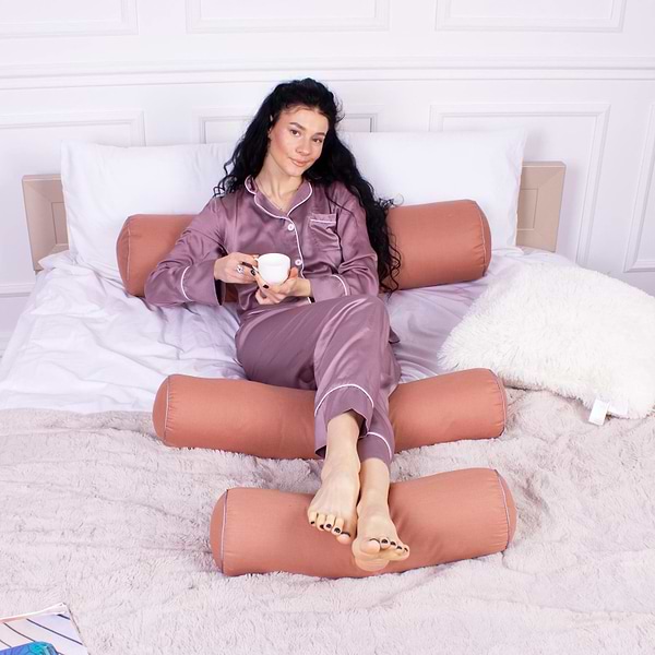 Фото - Подушка валик MirSon №8357 Naturale Line 15-1511 Federica BamBoo 60х16 см (2200006251279)