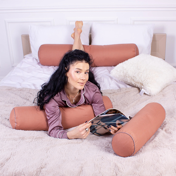 Фото - Подушка валик MirSon №8569 Naturale Line 15-1511 Federica Полістирол 100х20 см (2200006345497)