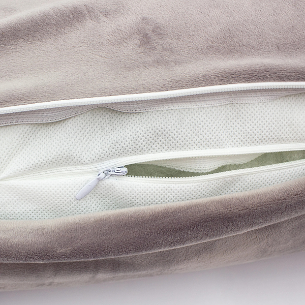 Фото - Подушка валик MirSon №8556 Velvet Line 28-0005 Ashen 100% Memory 100х16 см (2200006344704)