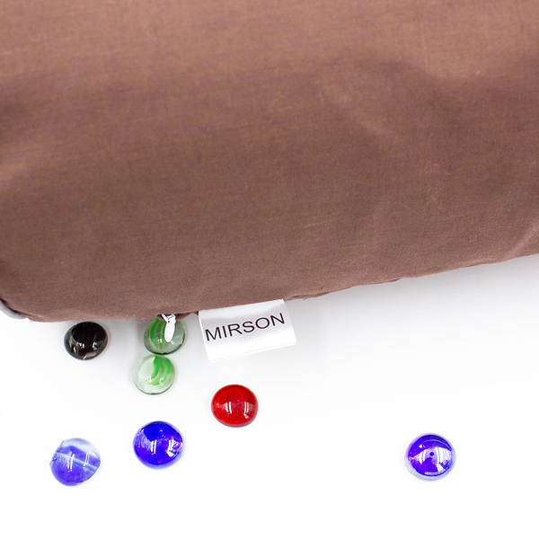 Фото - Подушка валик MirSon №8546 Naturale Line 19-1217 Chocolate Perla 100% Memory 60х16 см (2200006344063)